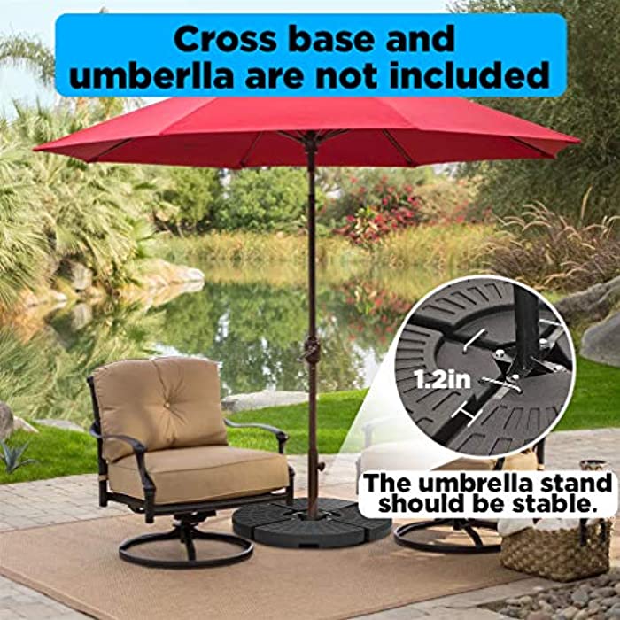 Umbrella Base Stand Patio Umbrella Base Cantilever Offset Umbrella Base Fan Shaped HeavyDuty