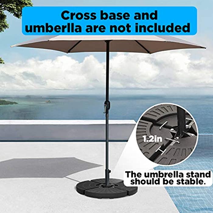 Umbrella Base Stand Patio Umbrella Base Cantilever Offset Umbrella Base Fan Shaped HeavyDuty