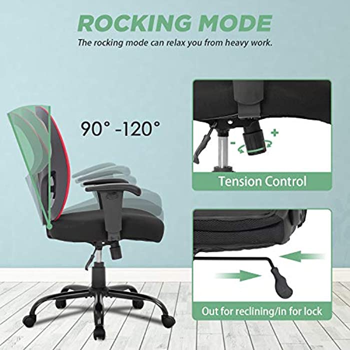 Big and Tall Office Chair 400lbs Desk Chair Mesh Computer Chair with